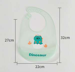 BPA Free Soft Waterproof Adjustable Silicone <b>Baby</b> Bib for Kids Feeding Bib With Speckle - Product Image 2