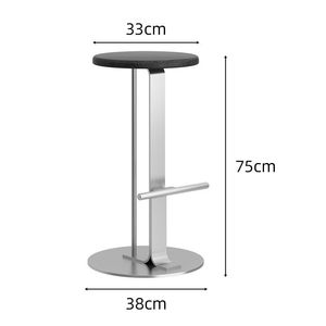 Taburete de <span class=keywords><strong>Bar</strong></span> Moderno y Sencillo de Acero Inoxidable y Madera con Estructura de Hierro, Taburete Alto Comercial para Exteriores para Conjunto de <span class=keywords><strong>Bar</strong></span> - Product Image 6