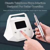 Machine à ongles portable rechargeable 35000 tr/min, lime électrique professionnelle pour le retrait du vernis gel avec écran LCD intelligent
