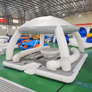 Tenda Platform Tiup Bana Sosial Aqua Floating Water Island Party Island Inflatable