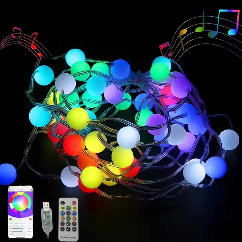 Smart Light Wifi Remote Control String Lights Holiday Decorative Fairy Color Changing Outdoor Christmas Led Usb String Lights