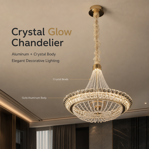 Lámpara de araña moderna de cristal, aluminio dorado, LED de 40W, tricolor, iluminación interior de lujo para comedor, sala de estar, hotel, villa - Product Image 2