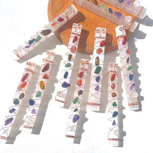 Đá Selenite tự nhiên bán chạy, 7 <span class=keywords><strong>chakra</strong></span> năng lượng chữa lành, đá bán quý tâm linh, que 7 <span class=keywords><strong>chakra</strong></span> laser - Product Image 6