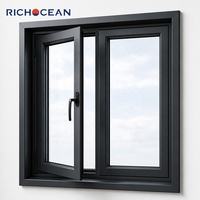 Fenêtres à battants RICHOCEAN insonorisées en aluminium, cadre fin, verre Low-E, isolation thermique, double vitrage