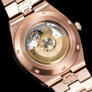 Reloj de Lujo de Alta Calidad con Fase Lunar y Fecha Retrograda, Esfera Azul, Correa de Metal en Oro Rosa, Mecánico Automático Luminoso, Tendencia 2026 - Product Image 3