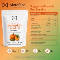 Capsules molles 2-en-1 sans OGM, huile de graines de citrouille et palmier nain, complément alimentaire antioxydant, sans gluten pour adultes