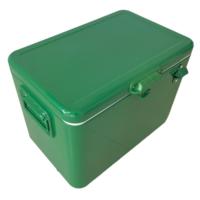 Chariot isotherme roulant 40L/50L, nouveau style, glacière métallique, boîte de refroidissement avec roues et poignée de traction pour l'extérieur