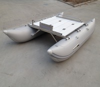 Bateau pneumatique en PVC 2,4 m 2,6 m 3 m 3,6 m avec plateforme en aluminium Bateau de pêche