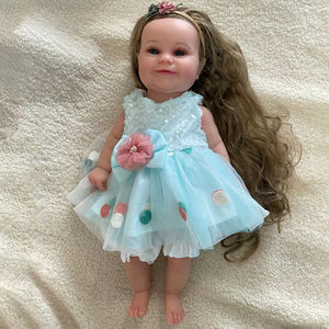 20-Zoll-detaillierte Silikon wieder geborene Puppen Innocent Big Eyes Baby Girl Puppen als Geburtstags geschenke - Product Image 3