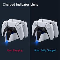 Support de charge rapide pour manettes PS5 – Base de charge double avec embouts colorés