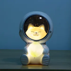 Lampe de Table Led d'astronaute, ours en dessin animé mignon, espace spatial, veilleuse pour enfants garçons