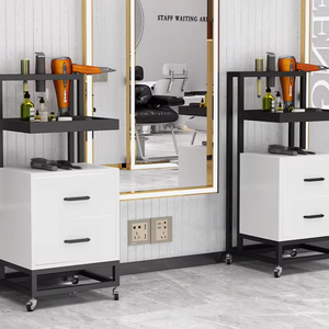 लक्जरी सस्ते नाई सोप फर्नीचर स्टेनलेस स्टील स्टाइलिंग सैलून उपकरण सौंदर्य हेयर सैलून उपकरण सौंदर्य हेयर सैलून और दराज के साथ ट्रॉली - Product Image 4