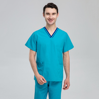 Blouse uniforme à col en V Touchhealthy, uniforme pour les travailleurs de la santé, infirmières, ensemble de blouses à taille élastique, vêtements médicaux