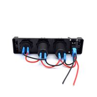 Prise USB 12V, panneau de prises, disjoncteurs pré-câblés, interrupteur, voltmètre numérique, chargeur USB double étanche, équipement électrique