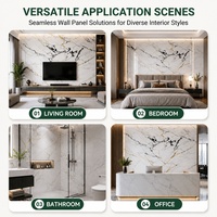 Vente chaude : Panneau mural en PVC effet marbre, revêtement UV, pour décoration d'hôtel