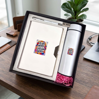 Coffret Cadeau d'Entreprise 3-en-1 Olivia GL 2672 : Carnet, Stylo et Gobelet en Acier Inoxydable – Cadeau d'Accueil Personnalisé pour Employés et Affaires