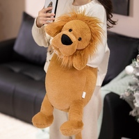 Vente en gros de grands animaux en peluche lion de 40 à 120 cm, adorable jouet en peluche lion, coussin géant en peluche lion pour canapé et lit