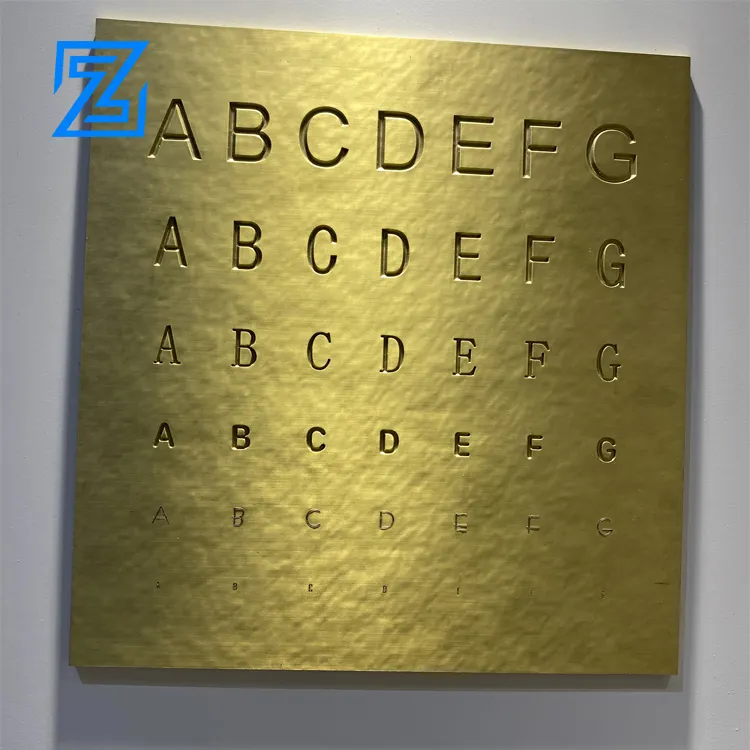 Segnaletica metallica in acciaio inossidabile CNC tutte le dimensioni numero della stanza della porta dell'hotel ADA braille sign plate