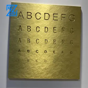 CNC thép không gỉ kim loại signage tất cả các kích thước khách sạn cửa phòng số ADA Braille Đăng tấm