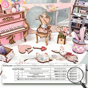Jingkong Original Design Alices Tea Party Diary, pièce <span class=keywords><strong>d</strong></span>écorative en bois exquise, livre pop-up 3D à monter soi-même, cadeau idéal - Product Image 2