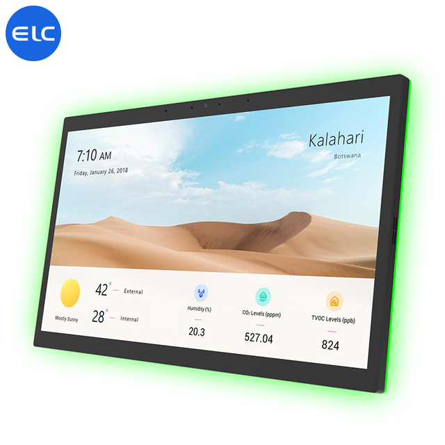2024 Hot Sale New Portable POE Wall Mounted Tablet LCD Touch Screen Android 13 Smart Home Wi-Fi 6 with LED Light Bar