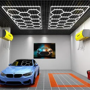 Lampada da garage a luce esagonale a led di alta qualità per Auto, dettagli automatici, luce di lavoro a LED