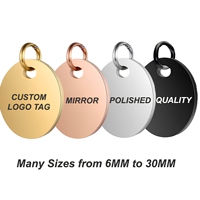 Pendentif personnalisé en acier inoxydable plaqué or 18 carats, étanche, en forme de disque cœur, avec breloques lettres pour la fabrication de bijoux