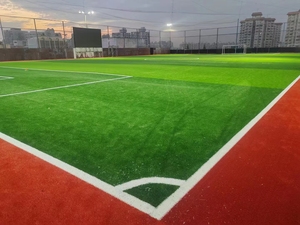 Suelo deportivo personalizado césped de fútbol césped sintético arcoíris césped artificial rojo césped sintético colorido para pasarela - Product Image 5