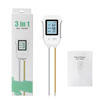 Nouveau testeur de sol de température et d'humidité de pH trois-en-un à double sonde portable intelligente adapté aux terres agricoles et aux gardes