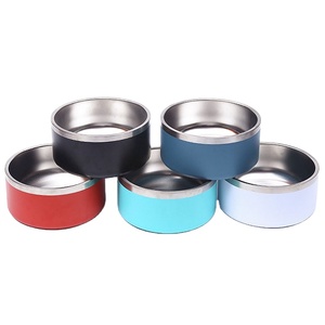 Wonderful Stainless Steel Dog Bowl with Rubber Base for Food and Water Pet Food Container