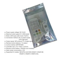 Contrôleur de bande LED RGB avec synchronisation musicale Bluetooth, télécommande sans fil RF 2.4G pour WS2812B WS2811 SK6812 5V 12V 24V avec fonction de gradation