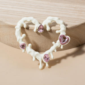 فاخر بلينغ القلب حجر الراين مصمم سحر للأحذية غير المرغوب فيها Diy صنادل تزيين الأظافر سحر - Product Image 3