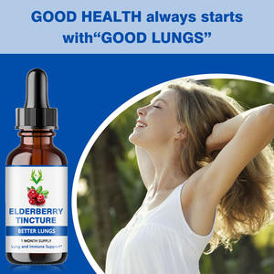 Gotas Líquidas de Tintura de Saúco de Marca Privada OEM para el Sistema Respiratorio, Pulmón Saludable, Gotas Naturales de Cuidado de la Salud a Base de Hierbas - Product Image 6