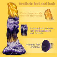 Dildo à ventouse fantaisie en silicone, pointe conique, tige filetée, mains libres, étanche, 400g, jouet pour adultes, pour BDSM, bondage, jouet sexuel