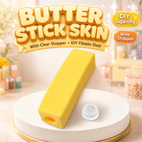Jouet anti-stress souple, bâton de beurre simulé, boule de fruit faite à la main, en caoutchouc TPR souple, vente en gros fabricant DIY