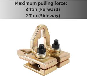 Nhiệm Vụ Nặng Nề 5 Tấn Tự Động Cơ Thể Kéo Kẹp Góc Phải 2 Cách Thép Xe Kéo Móc Cho Xe Sửa Chữa Cơ Thể Công Cụ Kit - Product Image 2
