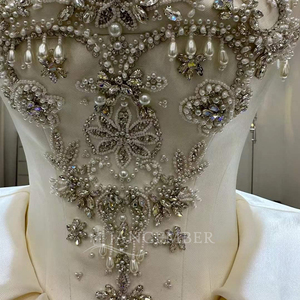 Robe de bal plissée à sequins de haute qualité, sans bretelles, longue, sur mesure, pour occasions spéciales, scintillante Lsjj78 - Product Image 5
