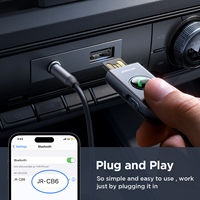Joyroom Émetteur-récepteur sans fil 5.3 Adaptateur audio auxiliaire 3.5mm Kit universel Bluetooth pour voiture