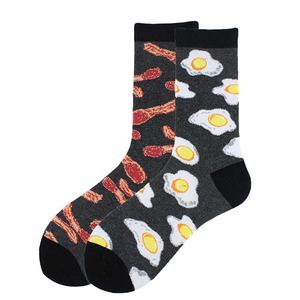 Vente en gros Nouveauté Fun Music Food Pattern AB Chaussettes Hommes Unisexe Crazy Funny Cotton Mismatched Crew Chaussettes - Product Image 5