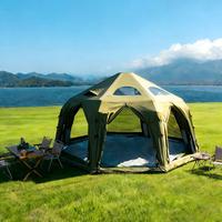 Tente de camping sphérique gonflable en coton pour 6 à 8 personnes, imperméable, quatre saisons, certifiée CE, livraison rapide, directement de l'usine