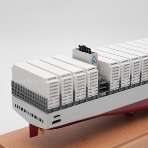 Modèle de navire cargo <span class=keywords><strong>ALPHA</strong></span> sur mesure de 45 cm, échelle 1:888, modèle de navire porte-conteneurs de simulation pour cadeau d'affaires - Product Image 3