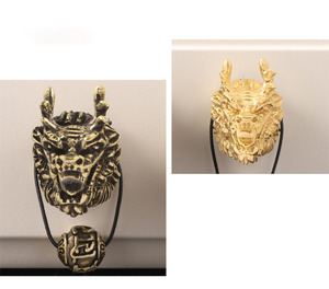 Tiradores de latón con cabeza de dragón estilo chino, tiradores de puerta de cobre macizo Rey Dragón, ganchos de <span class=keywords><strong>pared</strong></span> decorativos para armario y hogar - Product Image 2