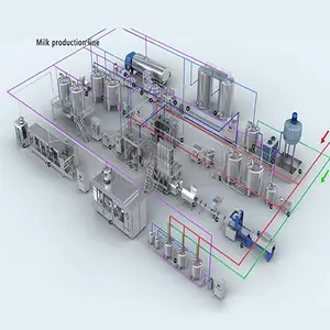 Milk Processing Machine UHT Milk Production Line Milk Machines For Plants Processing