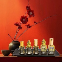 Emballage en verre rond électro-plaqué de 6 ml pour huile capillaire, sérum, crème de soin et gouttes pour les yeux