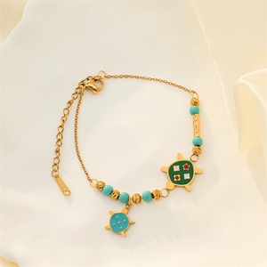 <b>Cute</b> Animal Jewelry Dainty Charms Jewelry Gold Turtle <b>Bracelets</b> for Women - Product Image 6