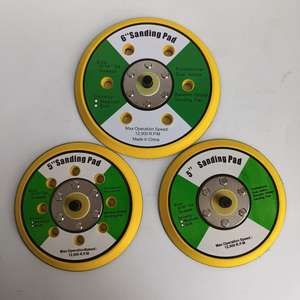 Coussinets de support de disque abrasif 4 pouces 5 pouces 6 pouces 5/16 pouces avec 24 crochets et boucles de filetage Coussinets de roue abrasifs - Product Image 2