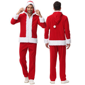 Nouvel arrivage de déguisement de noël famille père noël ensemble clause tenue de noël costume père noël tenue pour fête de noël cosplay - Product Image 2