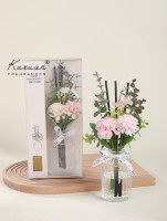 50ml ensemble de diffuseur de roseau personnalisé parfum de maison durable fleurs sèches décoratives pour hôtels chambres cadeaux de parfum en verre de la Saint-Valentin