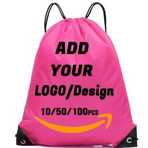 Custom <b>Drawstring</b> <b>Backpack</b> Personalized Bulk Sport Draw String Bags with Logo, Text, Design, Customized Promotional Items - Product Image 5