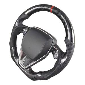 Accessoires de voiture personnalisés pour <span class=keywords><strong>Toyota</strong></span> <span class=keywords><strong>Corolla</strong></span> <span class=keywords><strong>GR</strong></span> SE XSE RX RAV4 Camry TRD <span class=keywords><strong>Sport</strong></span>, volant en fibre de carbone forgée avec LED - Product Image 5